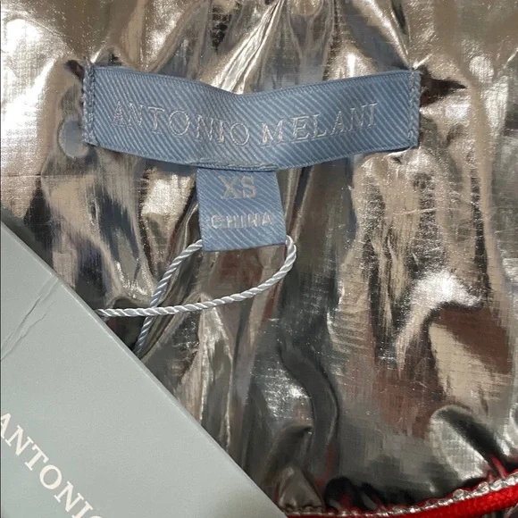 NWT Antonio Melani Stand Collar Front Zip Ski Puffer Jacket Size XS - Picture 7 of 8